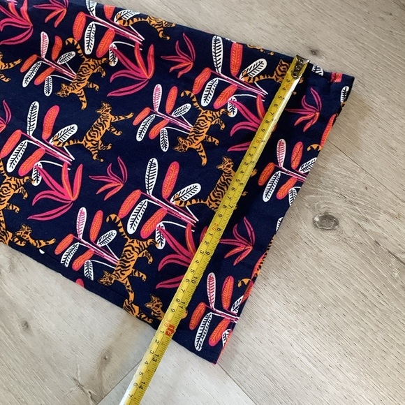 ModCloth Cat floral Print Jumpsuit size S‎ navy pockets linen navy summer party - Picture 12 of 14